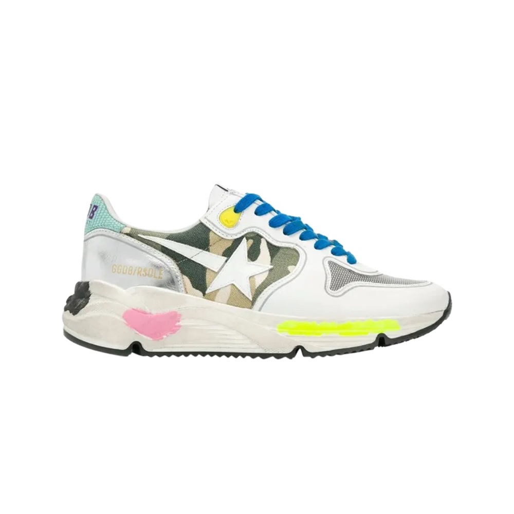 Golden Goose Multicolor Camouflage Sneakers Size 5 - Like New